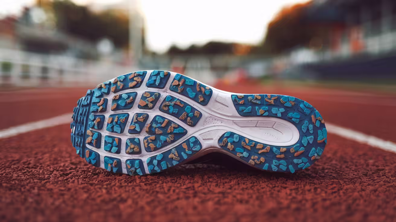 Running shoes made from recycled ocean plastic, highlighted on Surplusloop, promoting environmental sustainability